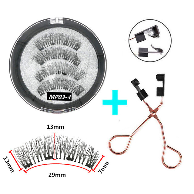 Pairs of Magnet Magnetic Eyelashes, Natural Handmade Mink hair, Reusable