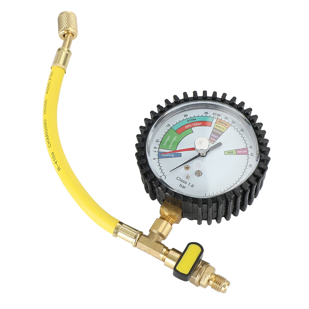Pressure Gauge Nitrogen Pressure Tester Air Conditioner HVAC Systems Cold Test Table Regulator For R134a R22 R407C R410A Pressure Gauge Tools