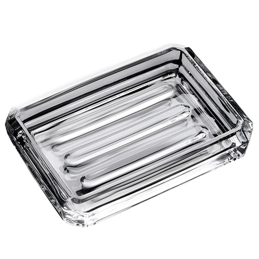 

Transparent household toilet manual soap dish Exquisite Practical Delicate for Shower Home Bathroom Holder Case Container Box