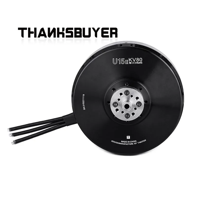 

T-Motor U15II KV80 KV100 36KG Thrust Drone Motor High Efficiency N42 UH Magnet for UAV Emergency Rescue Freight