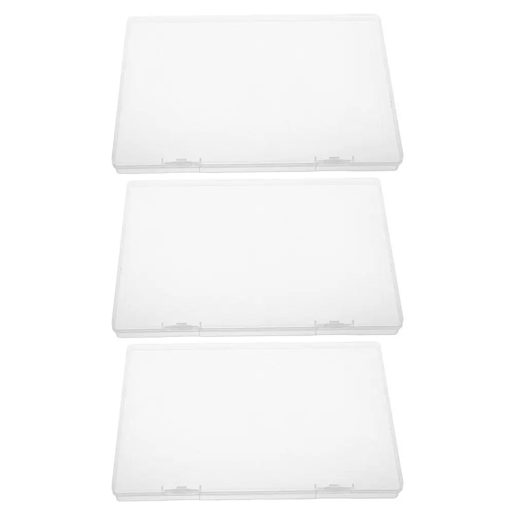 3Pcs 투명 출생 증명서 정리함 상자 휴대용 플라스틱 문서 보관 홀더 중요한 서류 파일 상자 A5 정리함