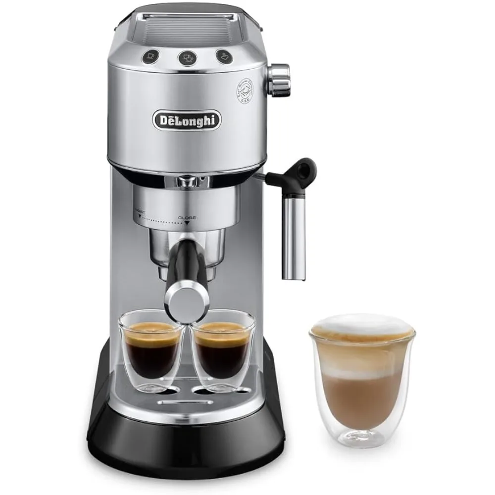 

De'Longhi Dedica EC680M, Espresso Machine, Metal / Stainless, Compact Design 6 in Wide, Fit Mug Up to 5 in