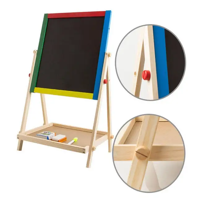 Double Sided Drawing Board Set Painting Easel Learning Educational Toy  Standing Easel for Children Boy - AliExpress