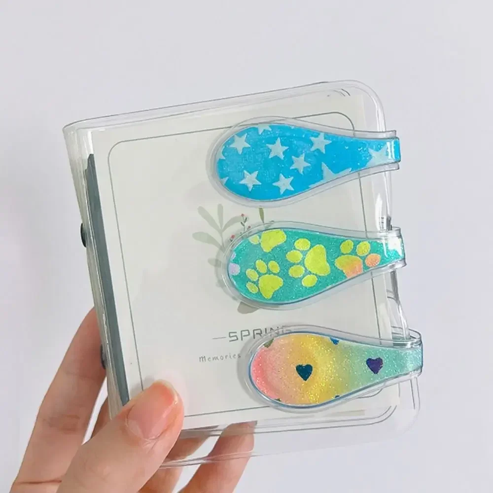 PVC Clips Double Sided Magnetic Bookmark TN Journal Creative Decorative Sticky Paper Cards School Stationery Supplies