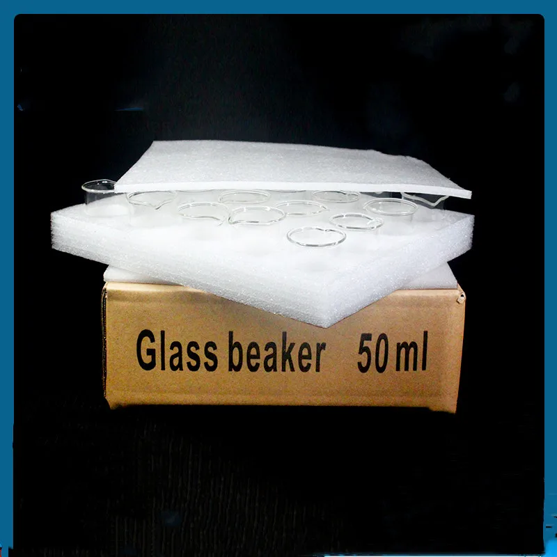 Glass Beaker Box with Scale 50 100 250 500 1000ml Heating Transparent Household Drinking Water Chemical Experiment Consumables