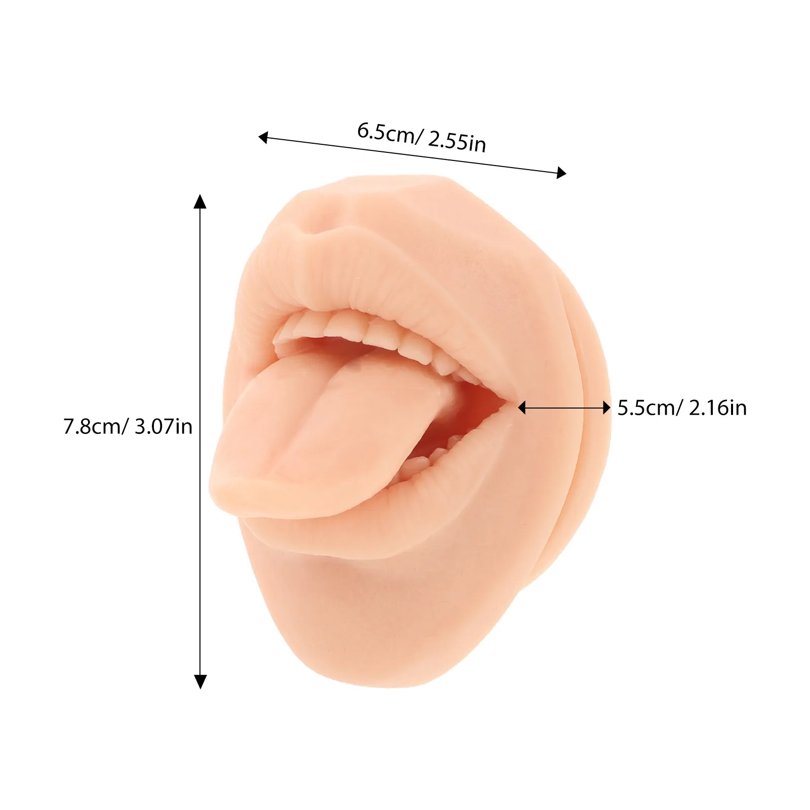 실리콘 혀 입 인공 가짜 입술 피어싱 문신 연습용 사실적인 실리콘 신체 부위 가짜 입술