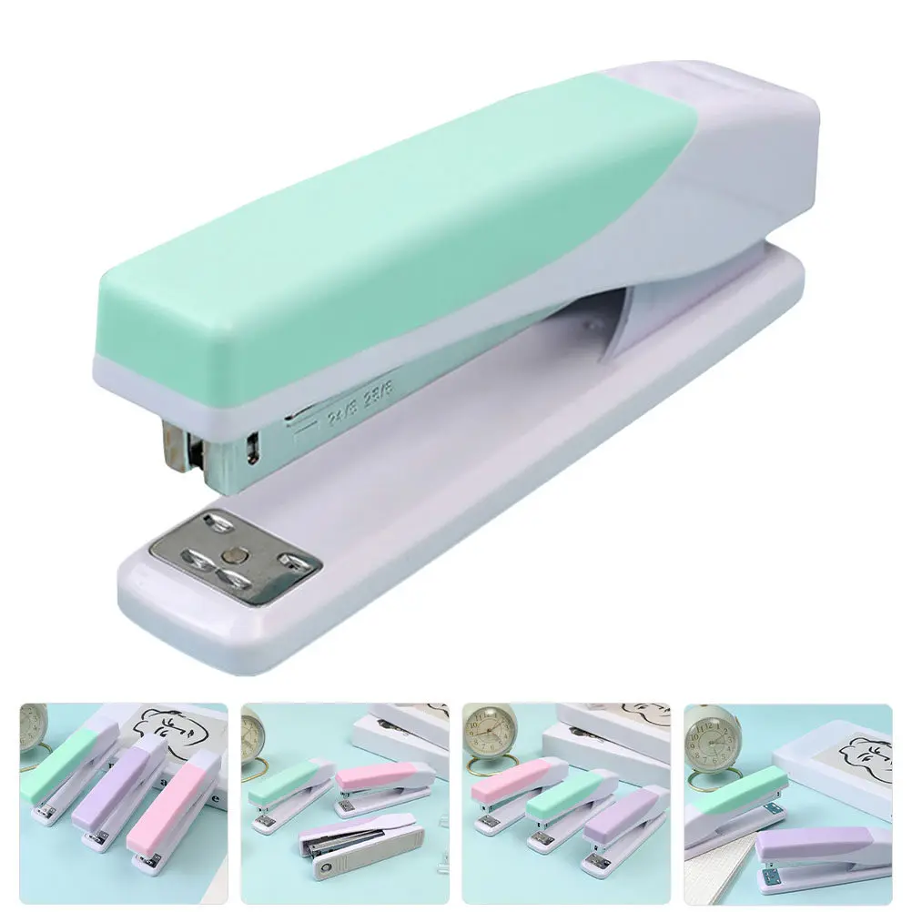 투톤 노동 절약형 스테이플러 대용량 휴대용 데스크탑 스테이플러 다기능 사무용..