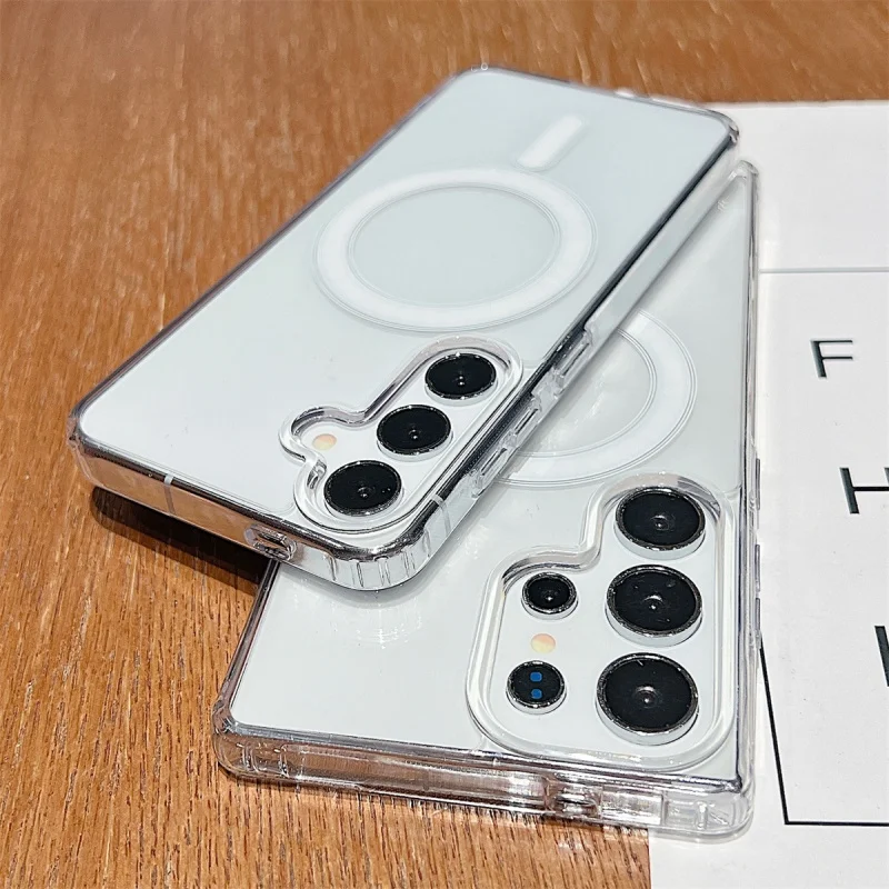 Magsafe Magnetic Case For Samsung Galaxy S25 S24 S23 S22 S21 FE Plus Ultra A16 A36 A56 A26 S25 edge 5G Shockproof Clear Cover 2