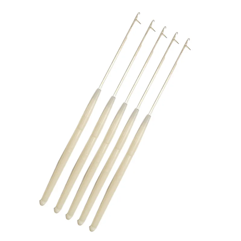5pcs 래치 후크 세트 크로 셰 뜨개질 바늘 Dreadlocks Plastice 뜨개질 머리 확장 Braiding Weave Wigs Craft 용 스타일링 도구