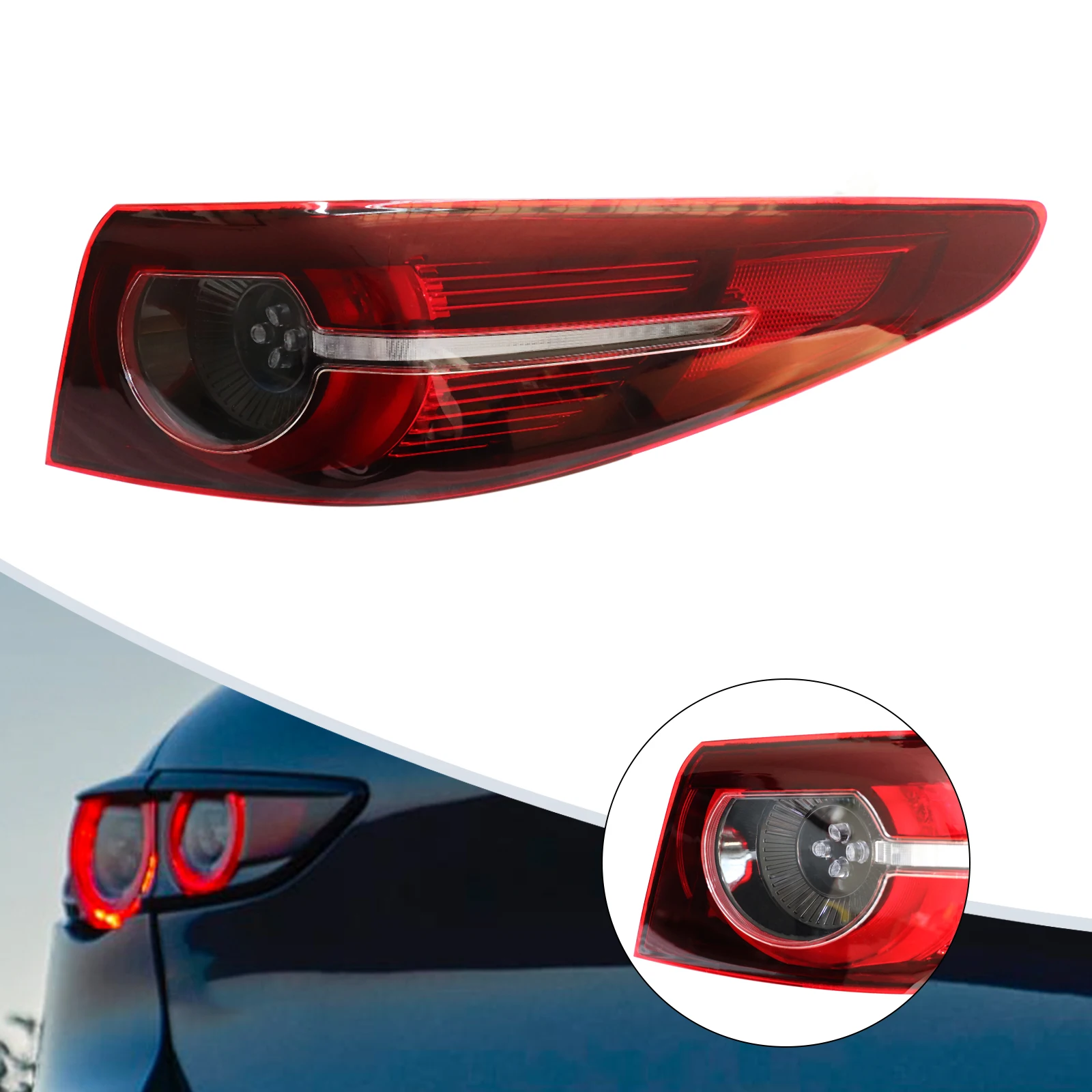 

For 2019 2020 2021 Mazda 3 Sedan Led Right Outer Side Brake Lamp Taillight