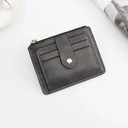 Men's Slim Leather Wallet with Coin Pocket - Luxury Designer Brown Business Edition (GRAY)
