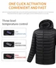 21 Areas Heated Jacket Men's USB Electric Smart Hooded Coat Self-heating Clothes Men Casual Ski Cold-proof Thermal Padded Jacket 3