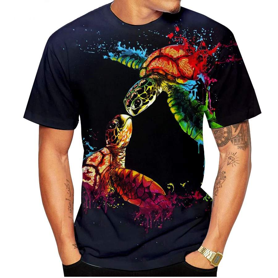 

New Fashion Cute Sea Turtle 3D Print Men/Women T-shirt Casual Funny Graphic Short Sleeve Tee