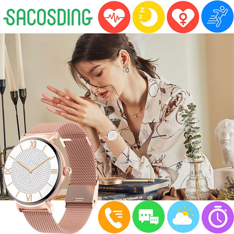

Модные женские Смарт-часы 1,45 дюйма 360*360 с поддержкой Bluetooth и голосовым помощником, водонепроницаемые спортивные Смарт-часы, фитнес-браслет для женщин