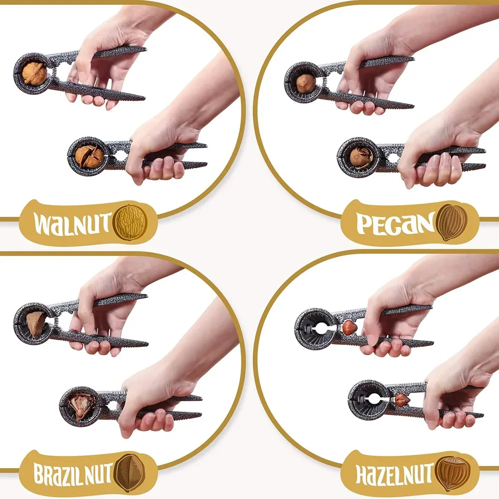 Nut Cracker Opener Pecan Nut Cracker Walnut Plier Opener Tool with Non-slip Handle