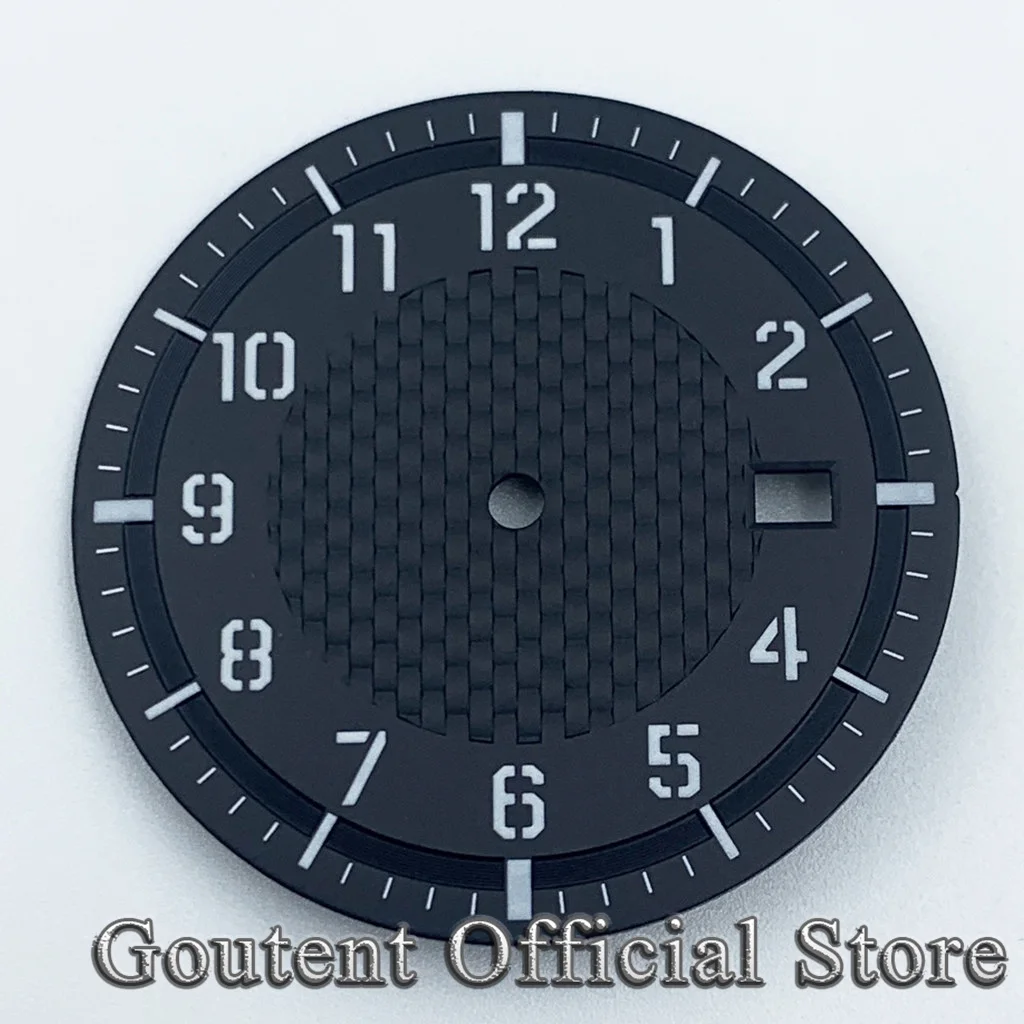 34mm Sterile Dial Black Gray Green White Watch Dial Fit NH35 Automatic Movement Watch Faces Watch Dial Accessories Watch Face Accessories