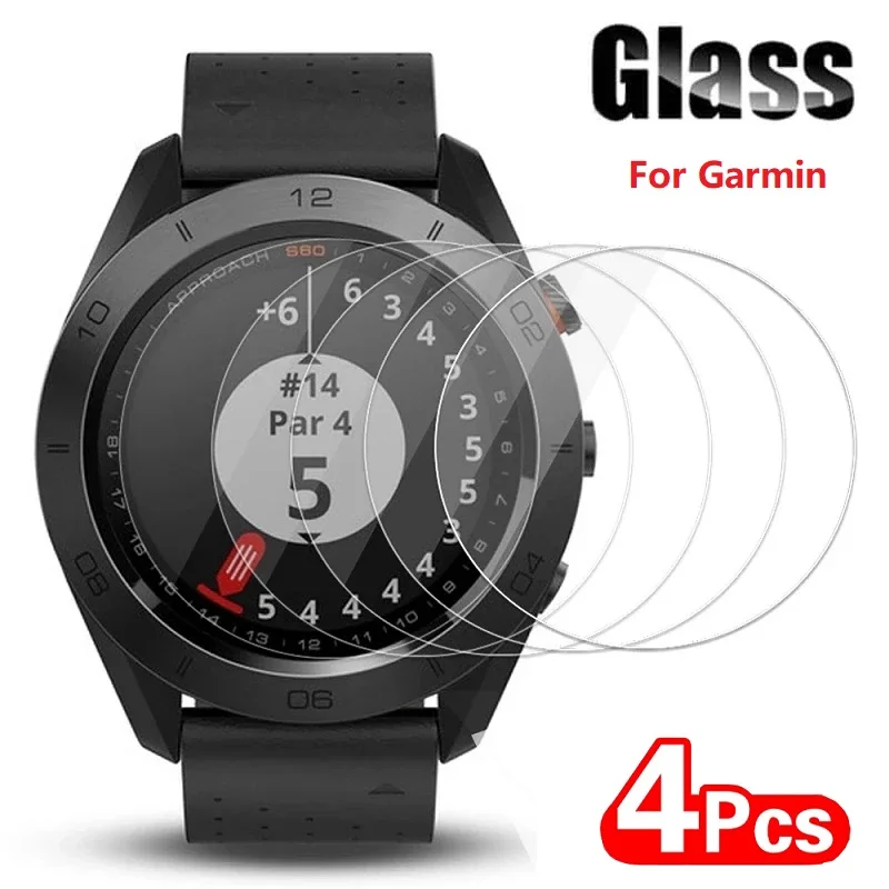 4 Pcs Protective Glass Film For Garmin Approach S62 S60 S40 S42 S20 S6 S12 Tempered Glass Round Screen Protector Smart Watch защитное стекло для garmin approach s62 s60 s6 s40 s20 защитная пленка для экрана garmin approach s62 s60 s6 s40 s20