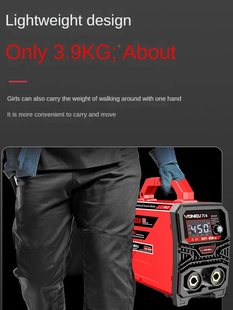Professional Grade Arc Welder with Copper Core for 220V/380V Voltage Input-Portable and Compact