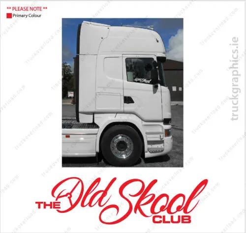 Per X2 Scania Old Skool Club Side Window Sticker, Snellente, Graphic R/S Series,(22)