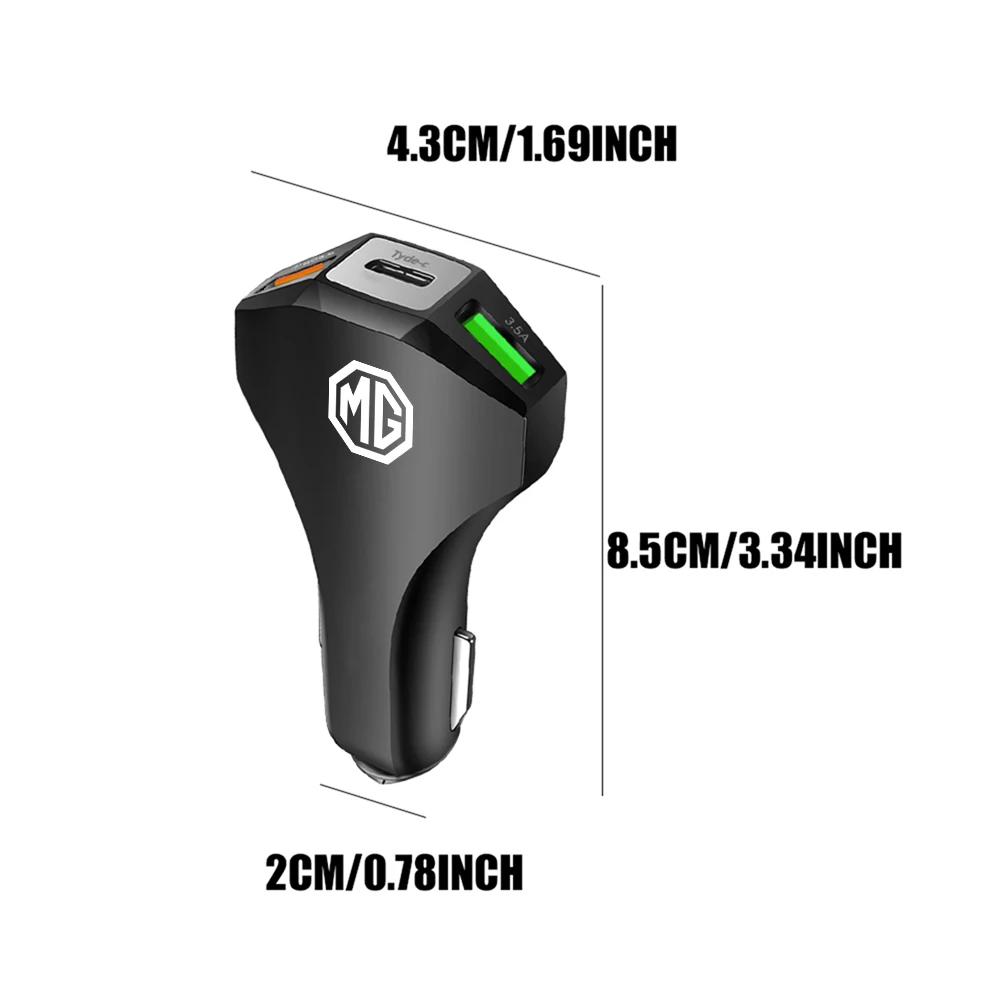 PD 35W 차량용 충전기 USB C타입 어댑터 고속 충전 액세서리 (모리스 가라지 MG MG3 MG5 MG6 MG7 ZS GT EZS EHS Phev RX5 ZT 용)