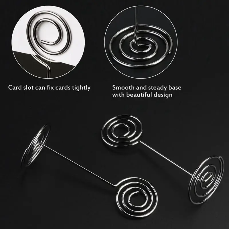 10Pcs Swirl Table Number Photo Holder Stands For Weddings Party Gatherings-A03I