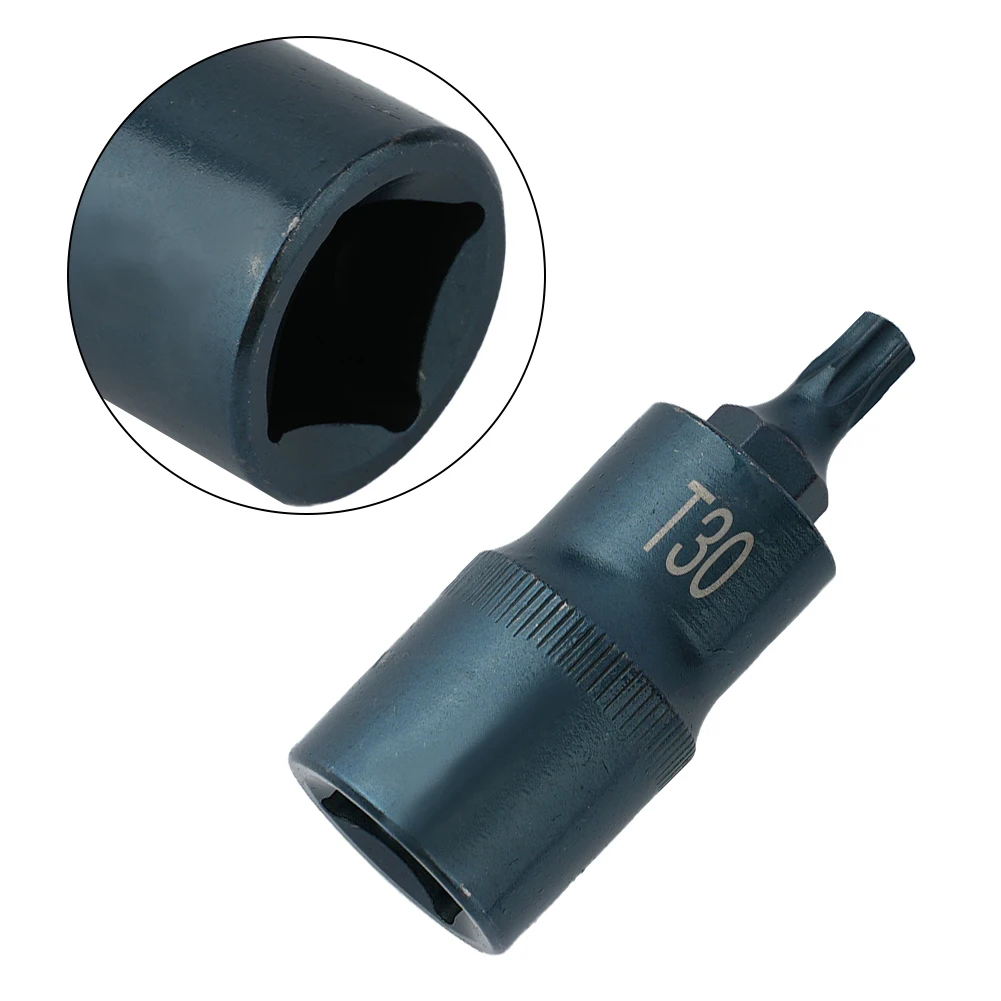 Torx-Schraubendreher Bit 1/2 Zoll Steckschlüssel-Bits-Adapter T30 T40 T45 T50 T55 T60 T70 Torx-Steckschlüssel-Adapter Handwerkzeug für Ratschenschlüssel – Detail 6