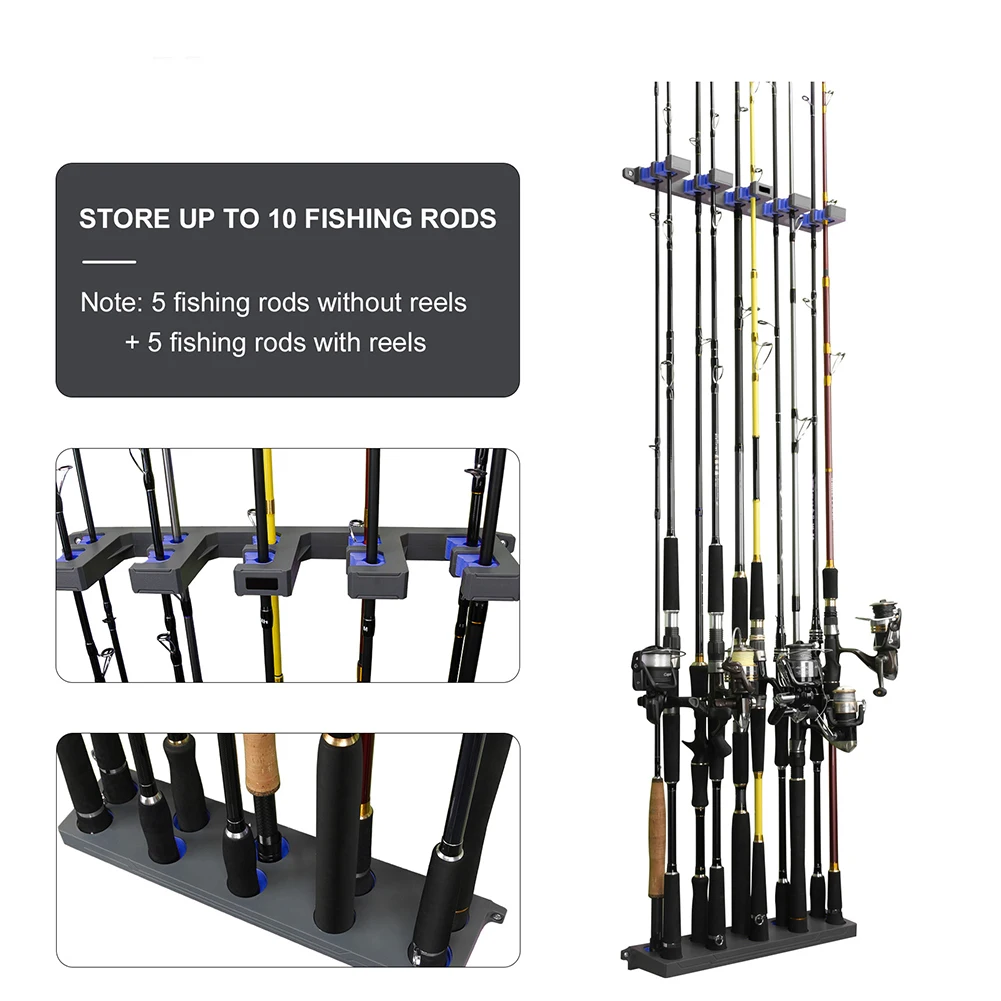 10-30pcs Fishing Rod Storage Clips Pole Holder Rack Organizer Wall Mounted US 