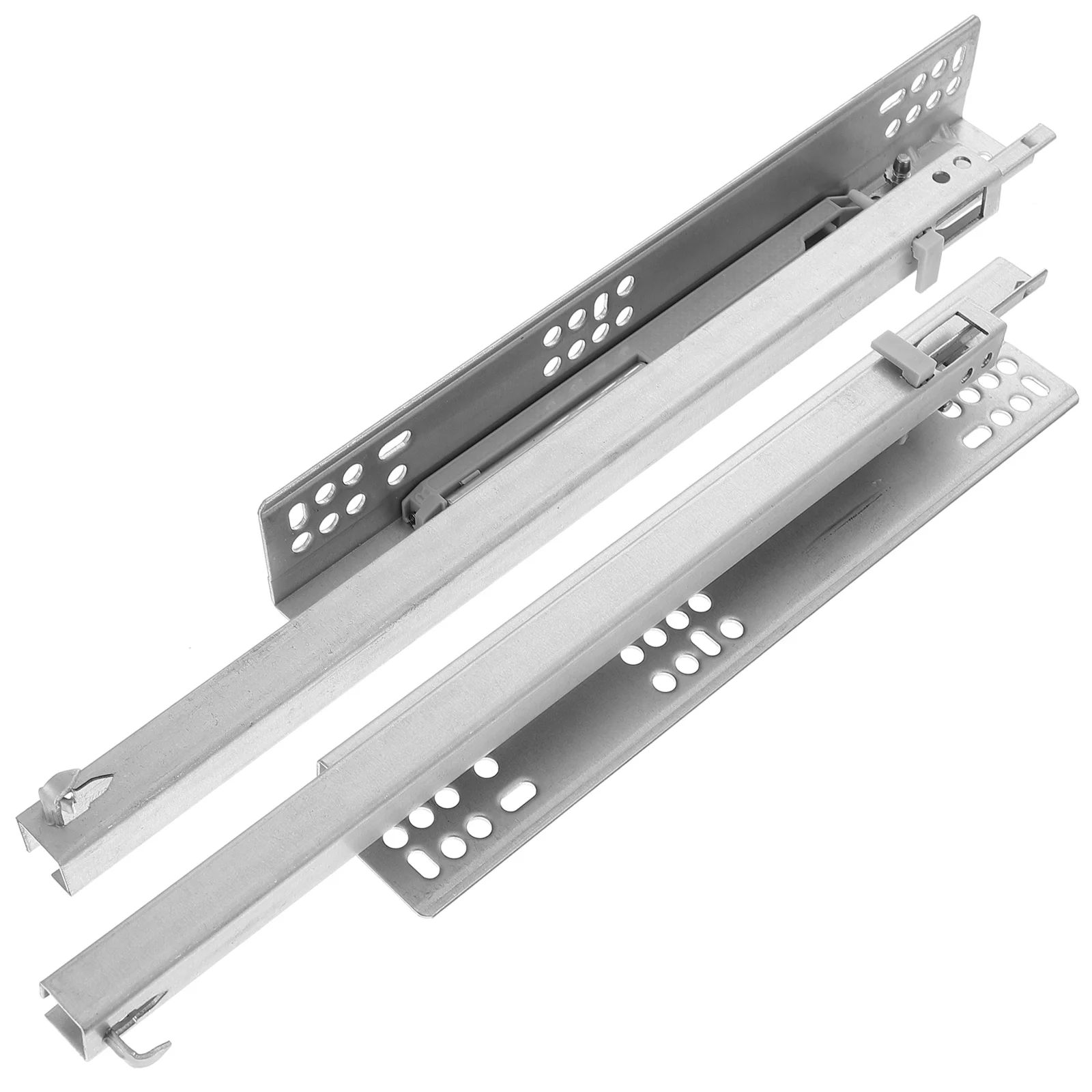 

2 Pcs Drawer Hidden Slides Cabinet Drawers Sliders Replacement Rails Soft Cold Rolled Steel