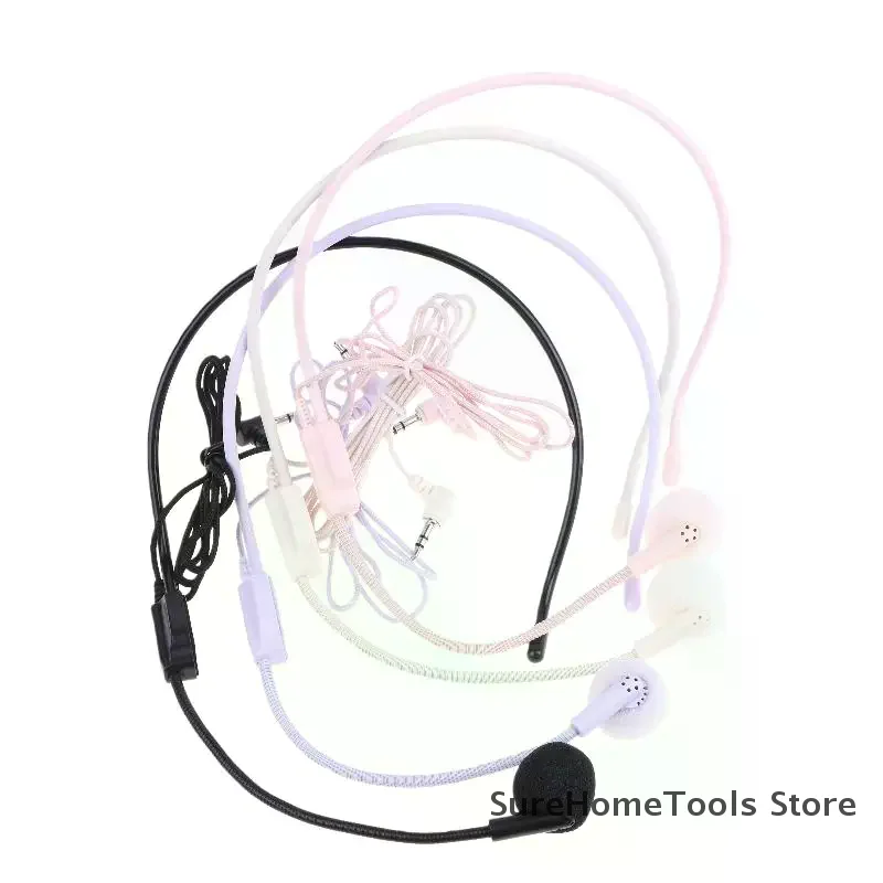 1PC Wired 3.5mm Plug Head-mounted Headset Mic Portable Guide Lecture Speech Microphone Clear Sound Teaching Meeting Presentation