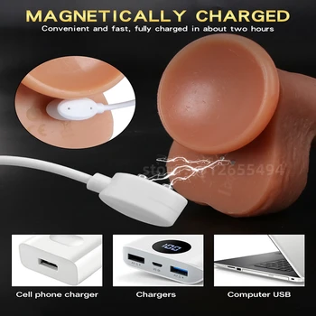 Telescopic Vibrating Thrusting Realistic Dildo Female Masturbation With Suction Cup Heating Penis Remote Control Dick For Women 5