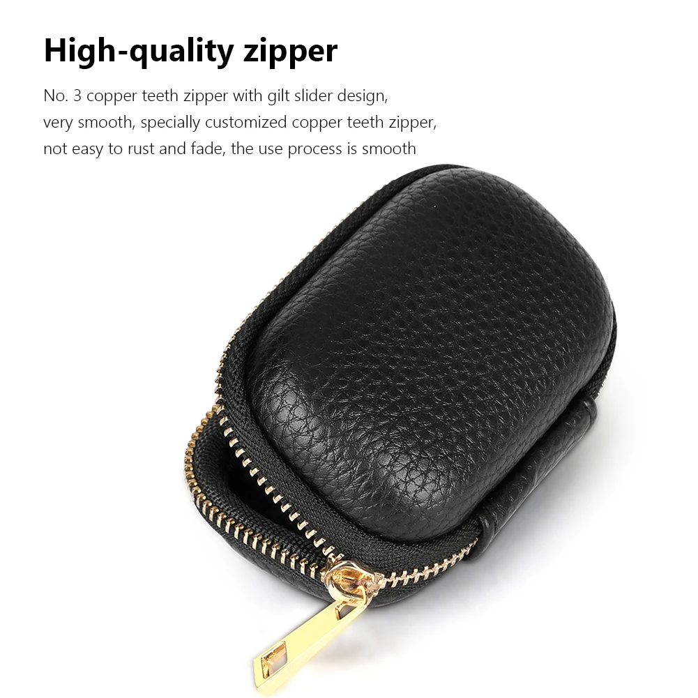 Portable Headphone Carrying Bag Accessories Earphone Protective Case EVA Zipper PU Lychee Shock Absorption for Sony WF-1000XM4