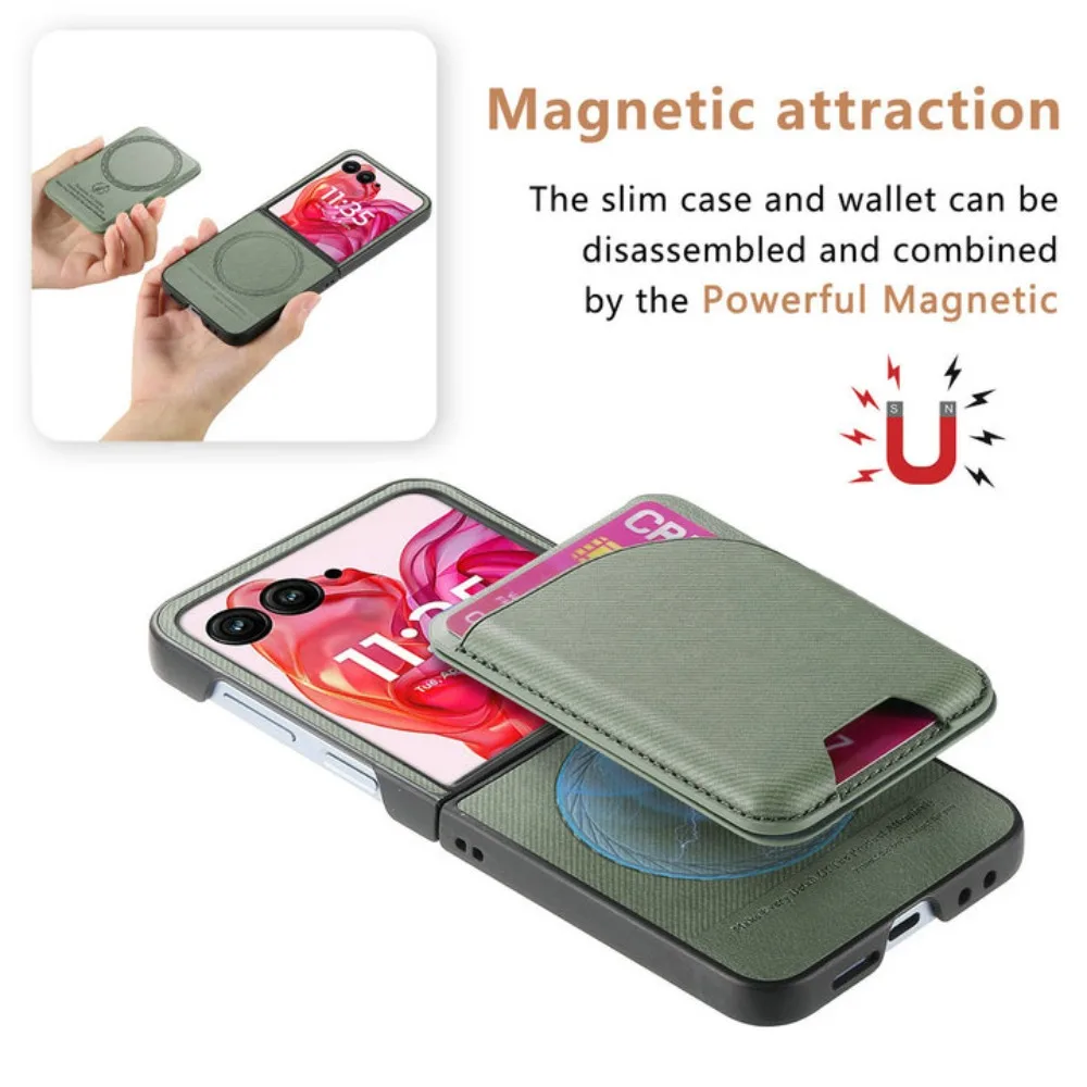 2-in-1 Detachable Leather Wallet Case with Magnetic Back Cover