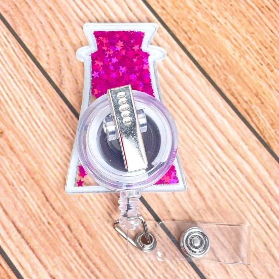 Funny Cute Llama Potion Shaker Badge Reel