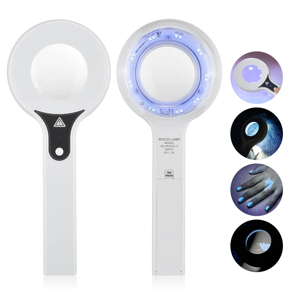 Woods Lamp Skin Analyzer Facial Skin Salon Beauty Analyzer UV Lamp Wood Dermatology Machine for Analyzing Testing Examination skin tester