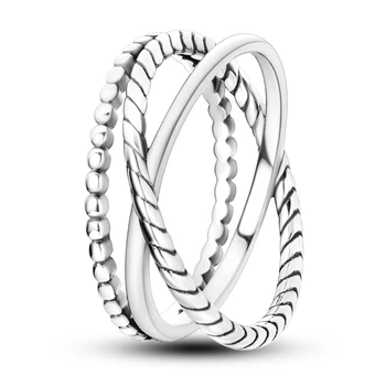 Anello a spirale in argento sterling 925, semplice, generoso, minimalista, di lusso, di alta qualità, per donna, anelli, gioielli raffinati, regalo per feste di matrimonio