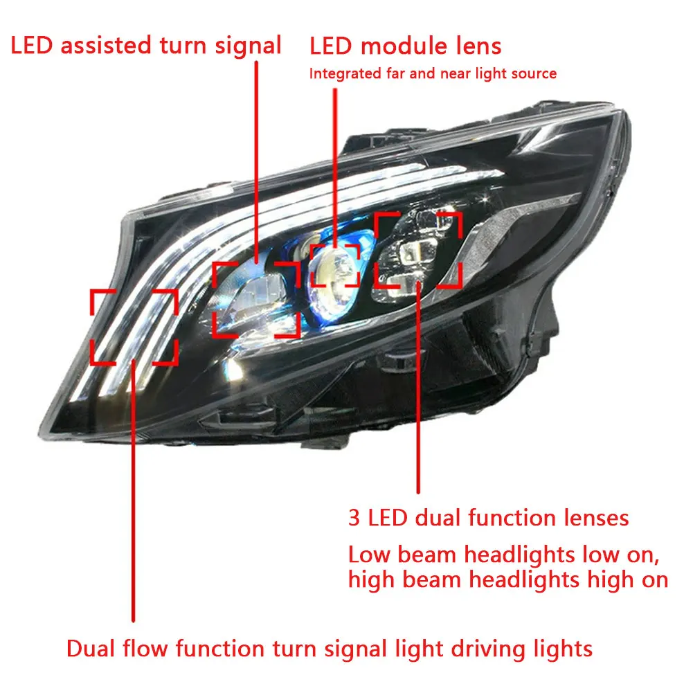 LAZER LED integration kit approved Mercedes Vito/V class 4