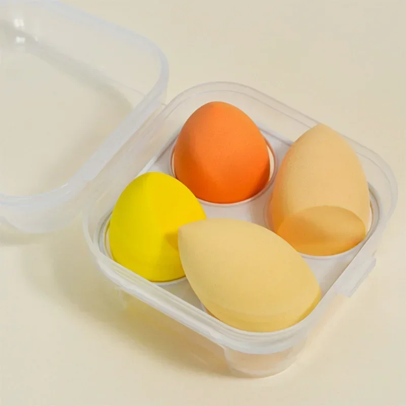 4Pcs Colorful Make Up Blender Sponge Set Soft Natural Cosmetic Puff Beveled Makeup Sponges Foundation Powder Sponge Beauty Tools - Image 6