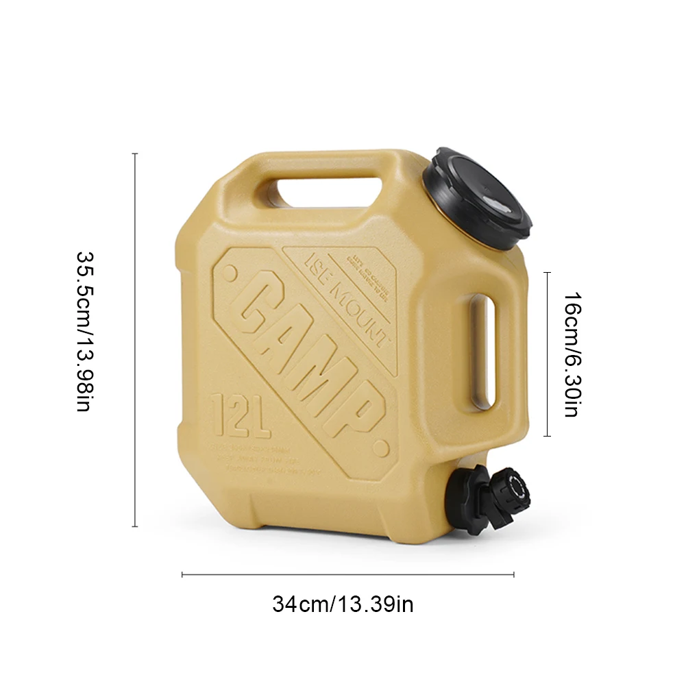 12L Water Storage Container with Spigot Water Dispenser Carrier Large Capacity Water Container Jug for Vehicle Car Camping 6