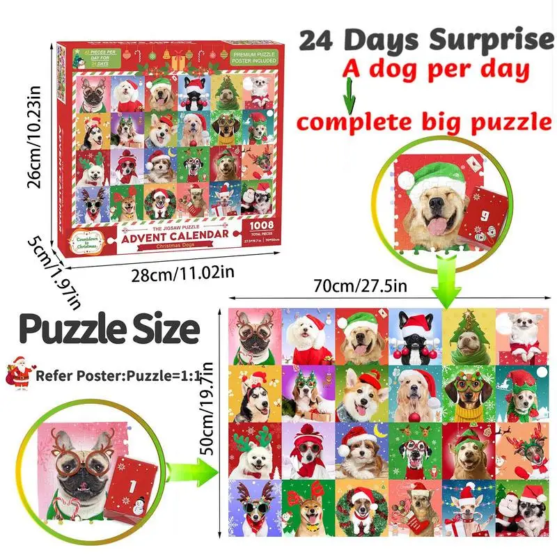 

DIY Jigsaw Puzzles Toy 24 Days Christmas Countdown Advent Calendar For Home Themed Wedding Party Favor Kids Surprise Gift Boxes