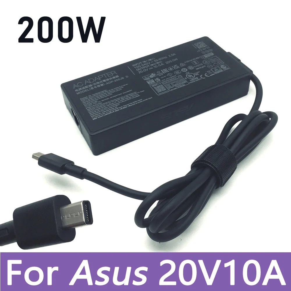 Genuine 200W Charger for Asus ROG Zephyrus/TUF G16 G14 A14 A16 2024 2025 GA605 GU605 GA403 Ac Adapter 20V 10A Power Supply