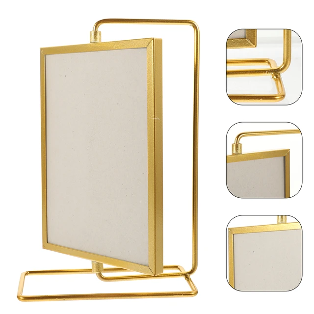 Rotating Photo Frame Stand, Metal Picture Holder Stand