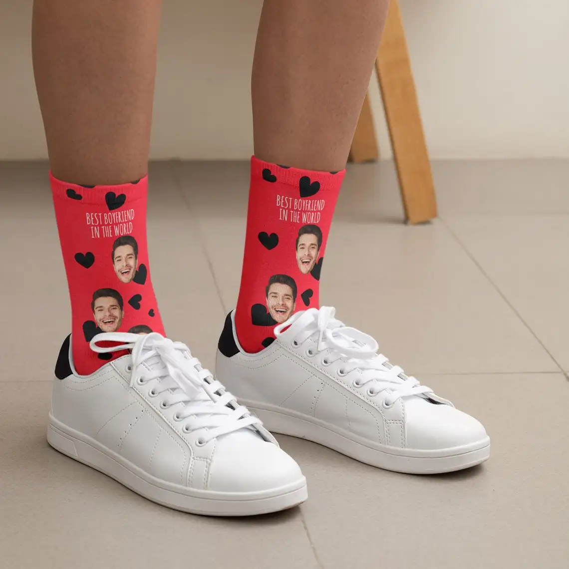 3D Printing Custom Love Socks Personalize Your Photo Text Socks Fashion Casual Happy Cotton Socks For Women Valentine's Day Gift