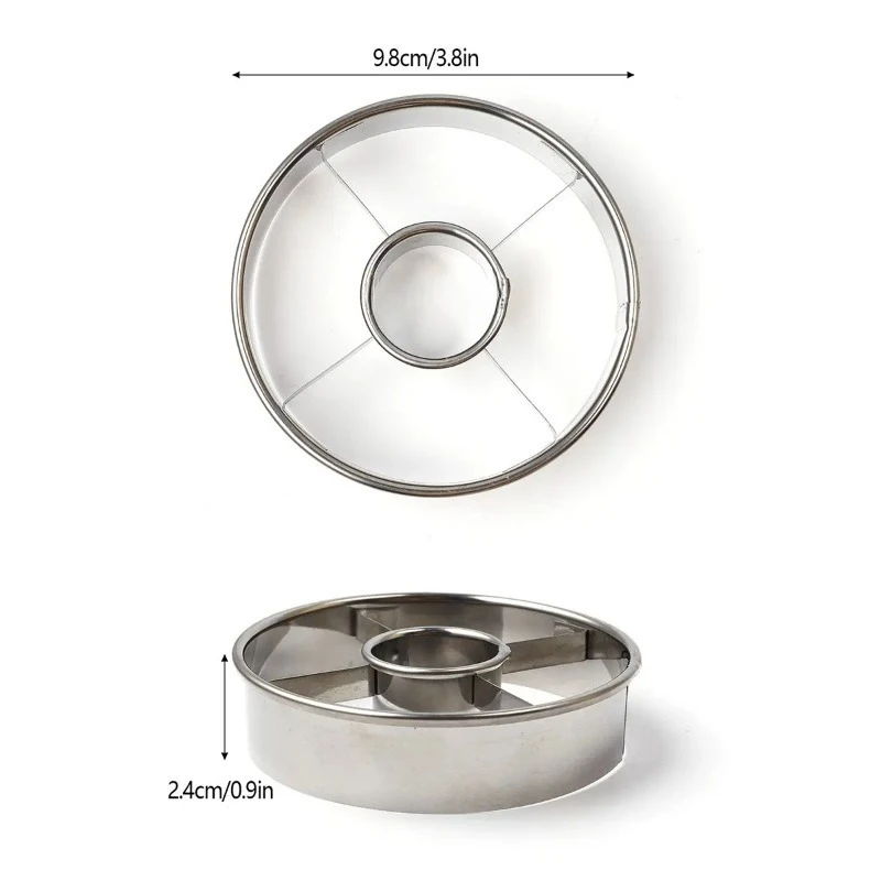 1PC Round Stainless Steel Donut Special Cutting Mold for Household Baking Mousse Ring Underwire Cookie Pressing Film