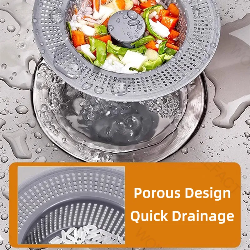 Bathroom Stainless Steel Sink Drainage Filter Pop-up Leak-proof Plug Embedded Filter Detachable Basket Sink Food Catcher sink filter sink strainer hair drain catcher kitchen sink strainer washbasin plug washbasin leak plug