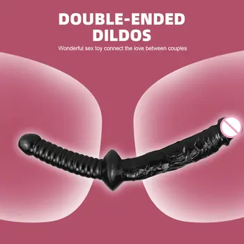 Double Ended Penetration Dildos Realistic Double Headed Phallus Stimulation Vagina and Anus Long Dick Sex Toys for Women Lesbian Mixed Procurement Accepted Double Ended Penetration Dildos Realistic Double Headed Phallus Stimulation Vagina and Anus Long Dick Sex Toys