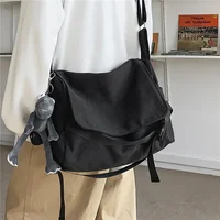 Sac messager en toile dames grande capacité sacs à main sac à bandoulière jeunes filles étudiants sacs d'école mode hommes sacs à bandoulière Bolsos 3