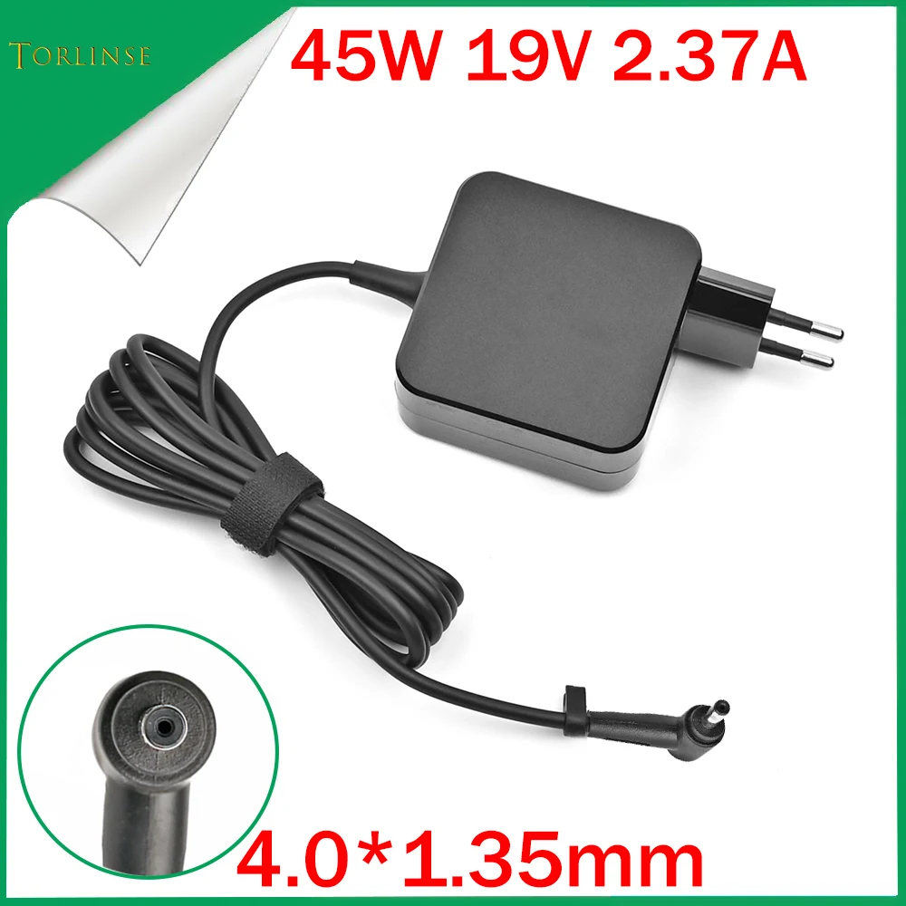 Adaptador 19v do Carregador do Portátil 2.37a 45w 4.0×1.35 mm para Asus Zenbook Ux305 Ux21a Ux32a X201e Ux52