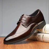 2024 Man Split Leather Shoes Rubber Sole Man Business Office Male Dress Lether Shoes Genuine Leather Wedding Party Shoes Plus 48 1