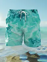 2024 Men's Board Shorts Swim Shorts Swim Trunks Print Sea Gradient Quick Dry Short Holiday Beach Hawaiian Casual 4 Micro-elastic 1