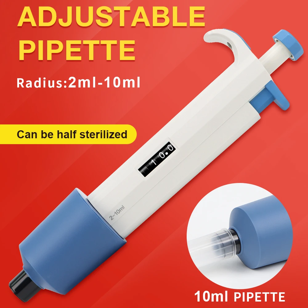 Single-channel Pipette Adjustable Volume 1-10ml Analysis Pipette Pen